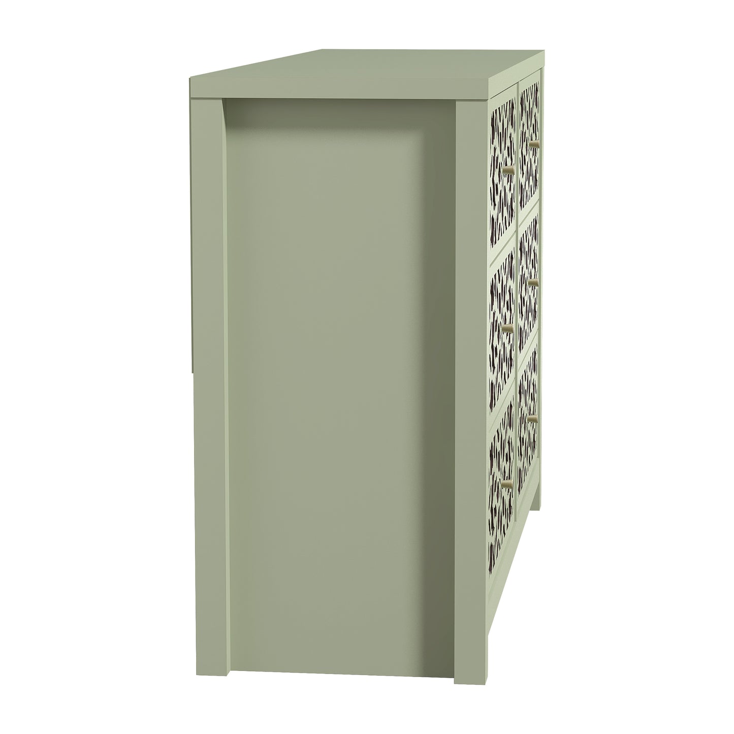 Galano 6-Drawer Dresser with Cutout Floral Fronts 45.4″ W x 15.7" D x 32.0" H