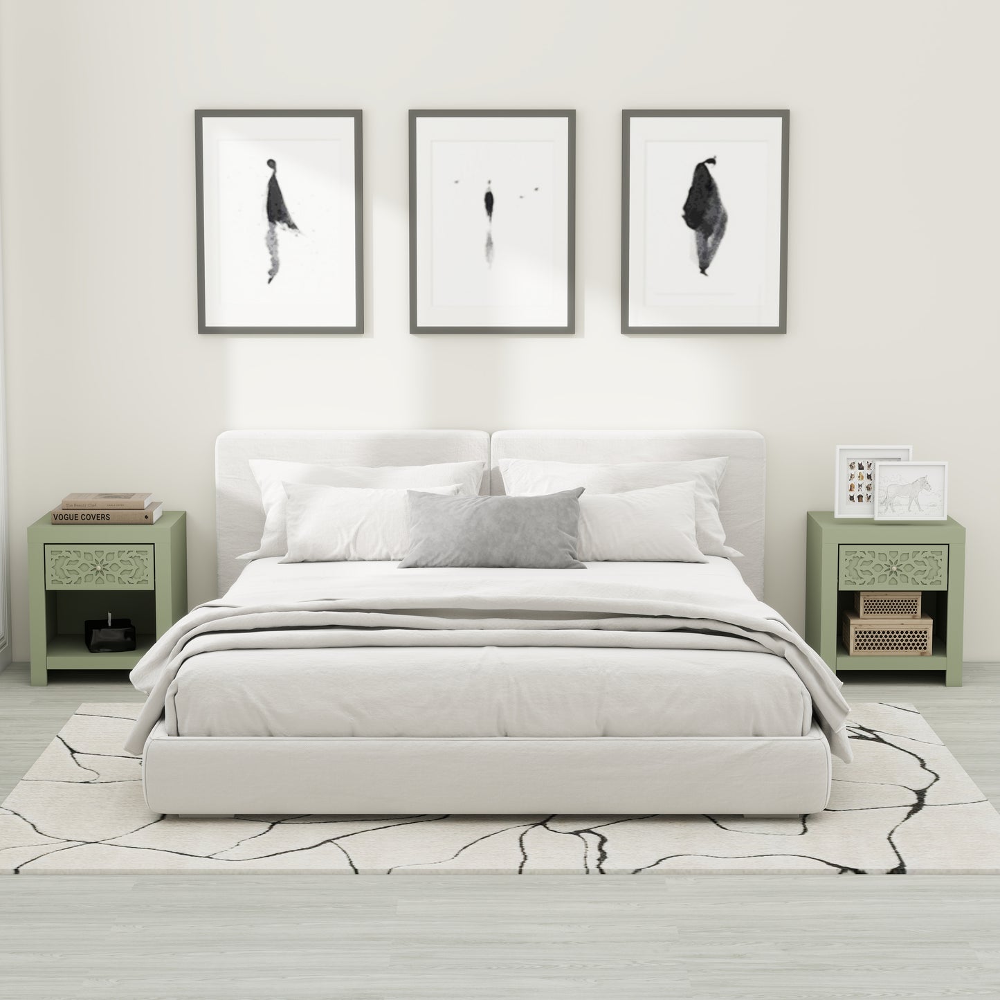 Galano 1-Drawer Nightstand with Lower Shelf 17.8" W x 16.0" D x 20.1" H