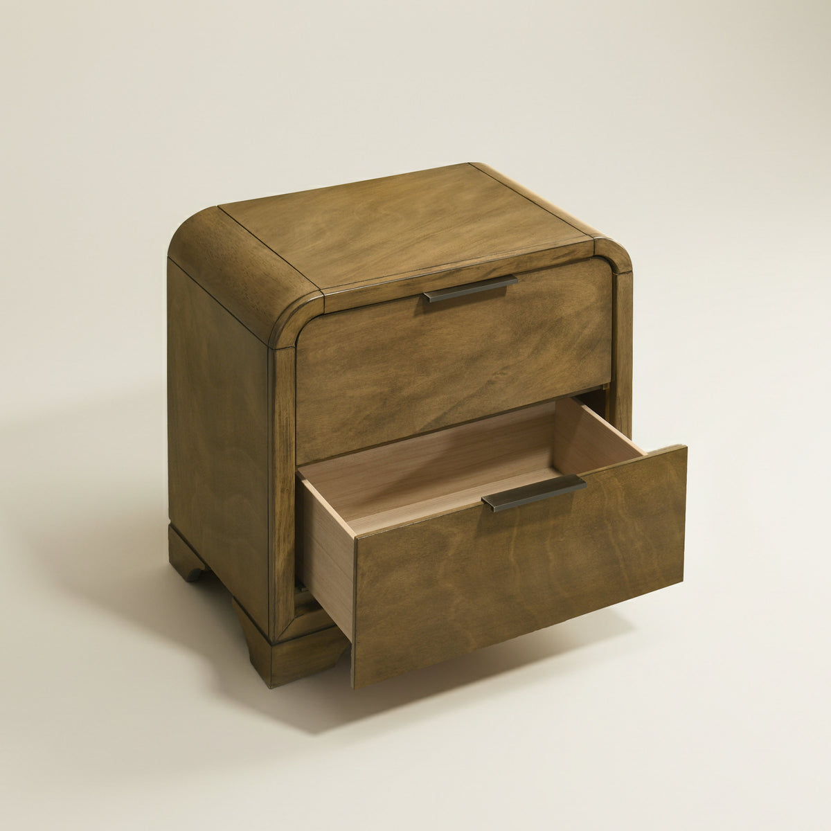 GALANO 2-Drawer Nightstand, Fully Assembled, 25.9" H, Brown, 1-Piece