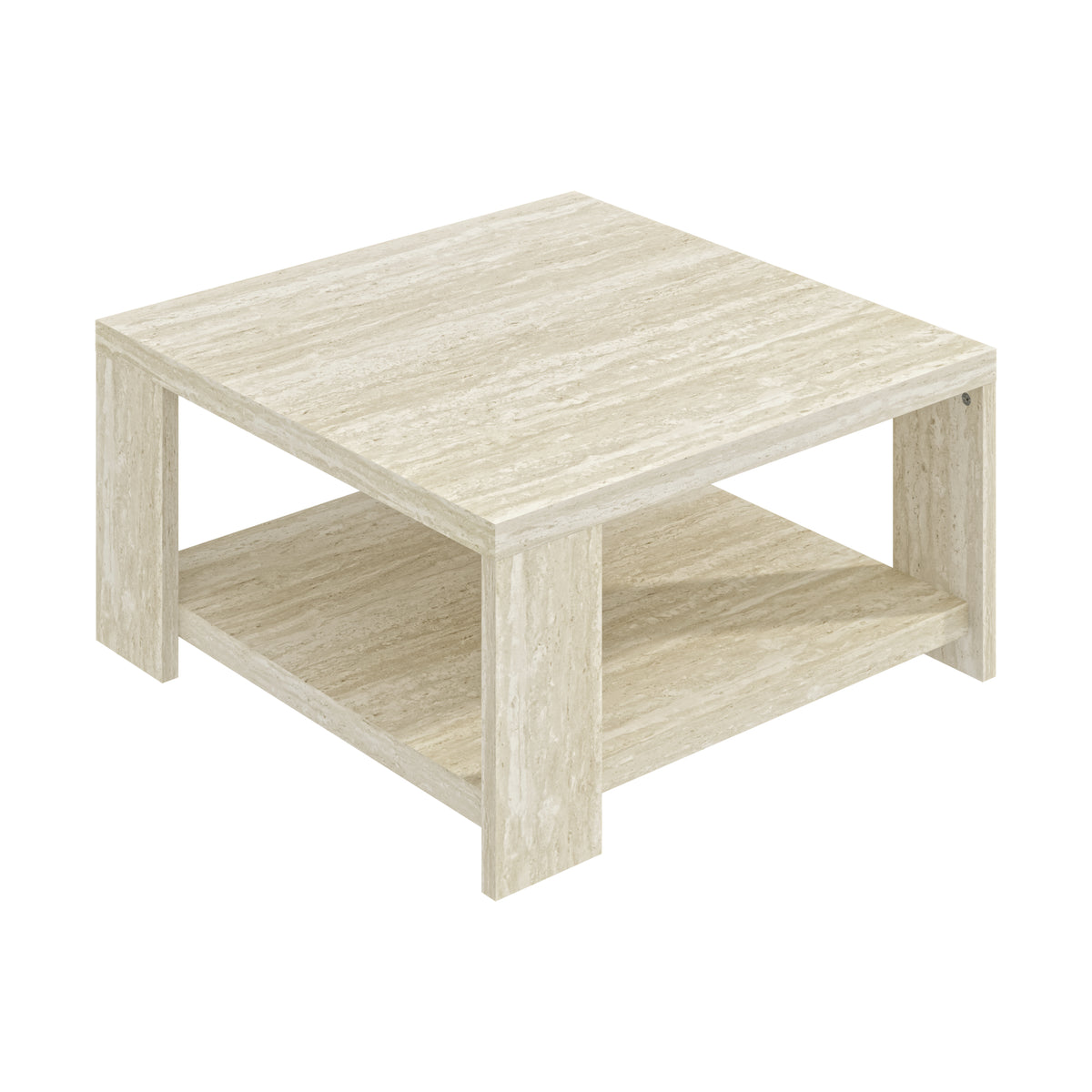 GALANO Square Coffee Table with Open Storage Shelf, 31.1", 1-Piece