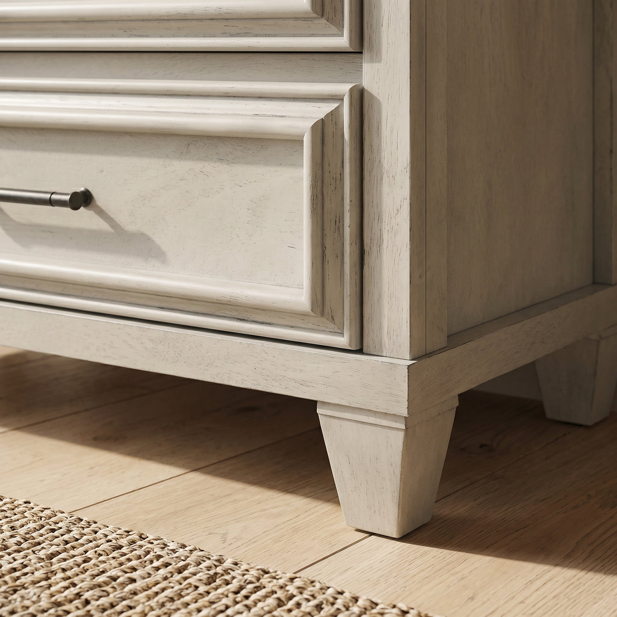 Galano 28.7" W Traditional 5 Drawer Chest with Solid Wood Details and Interlocking Drawers
