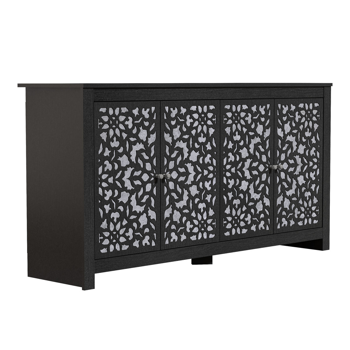 GALANO 58.4" Sideboard with 4 Doors and Adjustable Shelves