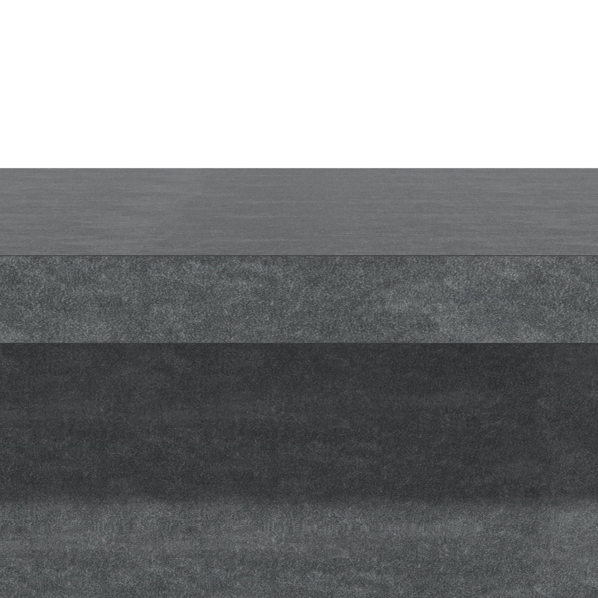 Galano 35.4" W Modern Square Coffee Table with Block Pedestal Base - Gray Stone