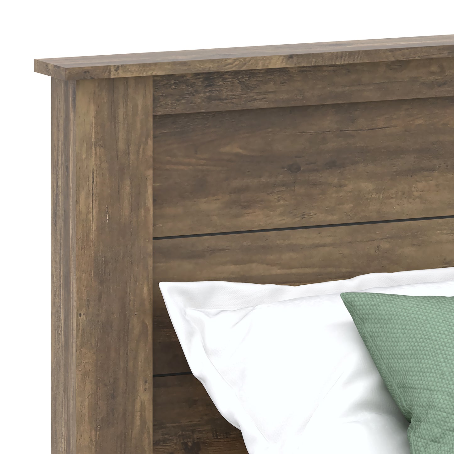 Galano Queen Tiena Lencia Bed with Headboard – Knotty Oak