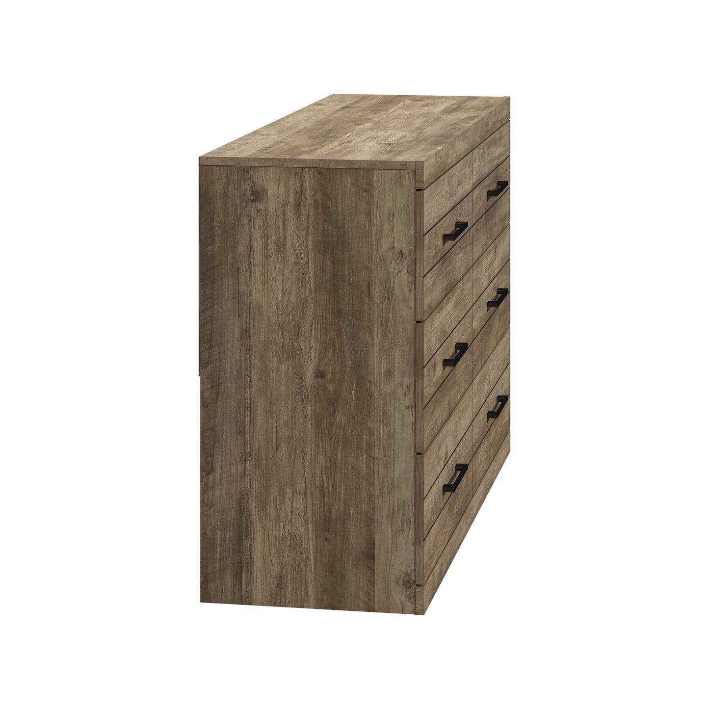Galano Hamsper 6 Drawer Dresser (Interlock) - Knotty Oak