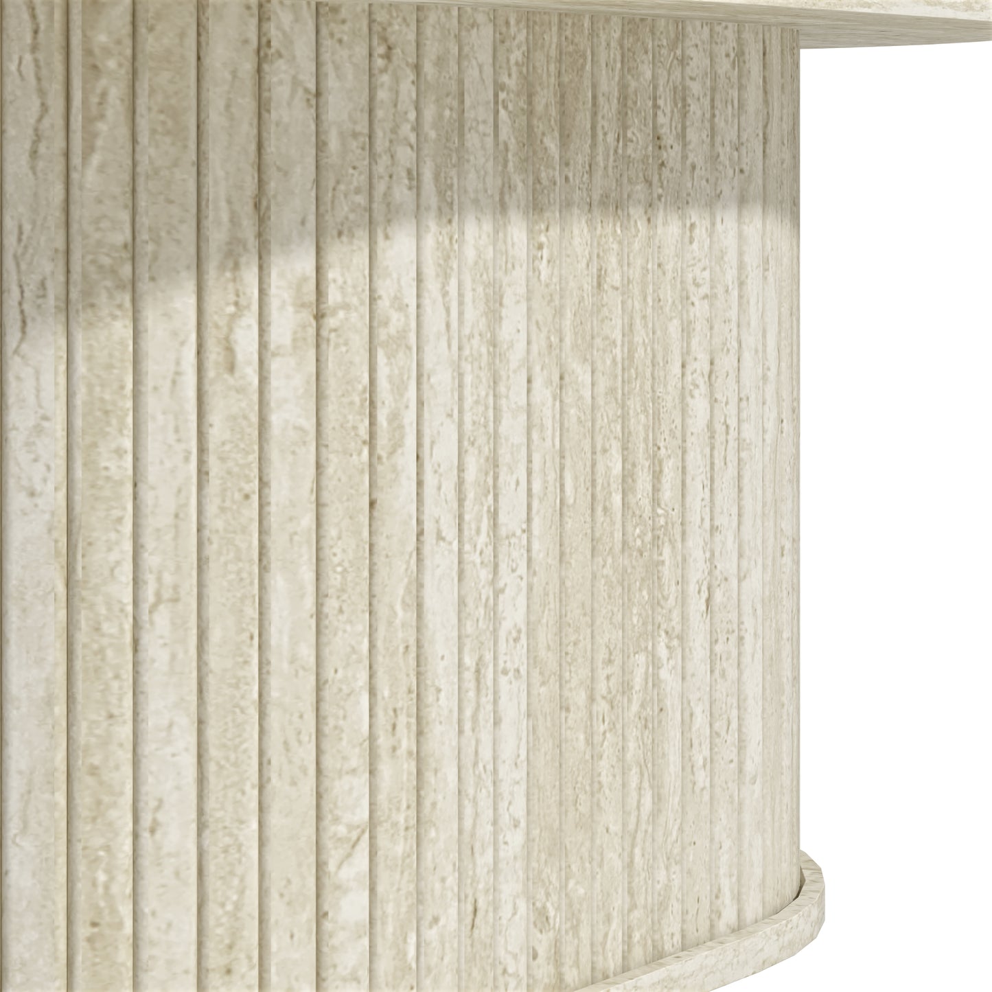 Galano Fluted Oblong Coffee Table 31" W × 21.7" D × 14.9" H