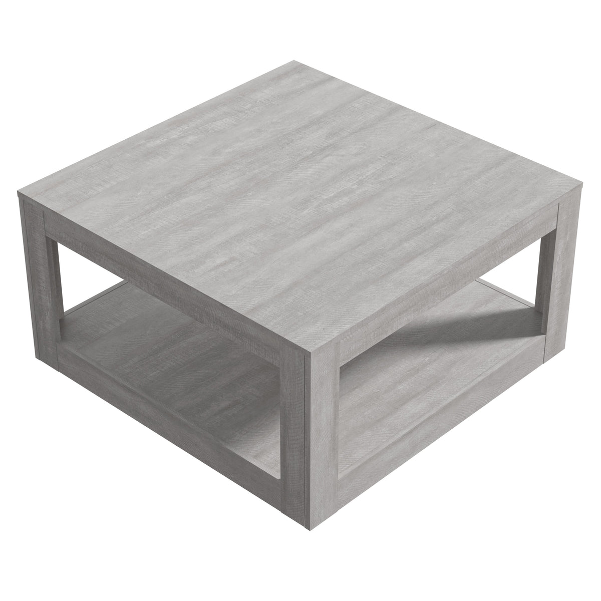 GALANO Square Coffee Table with Open Storage Shelf, 31.5", 1-Piece