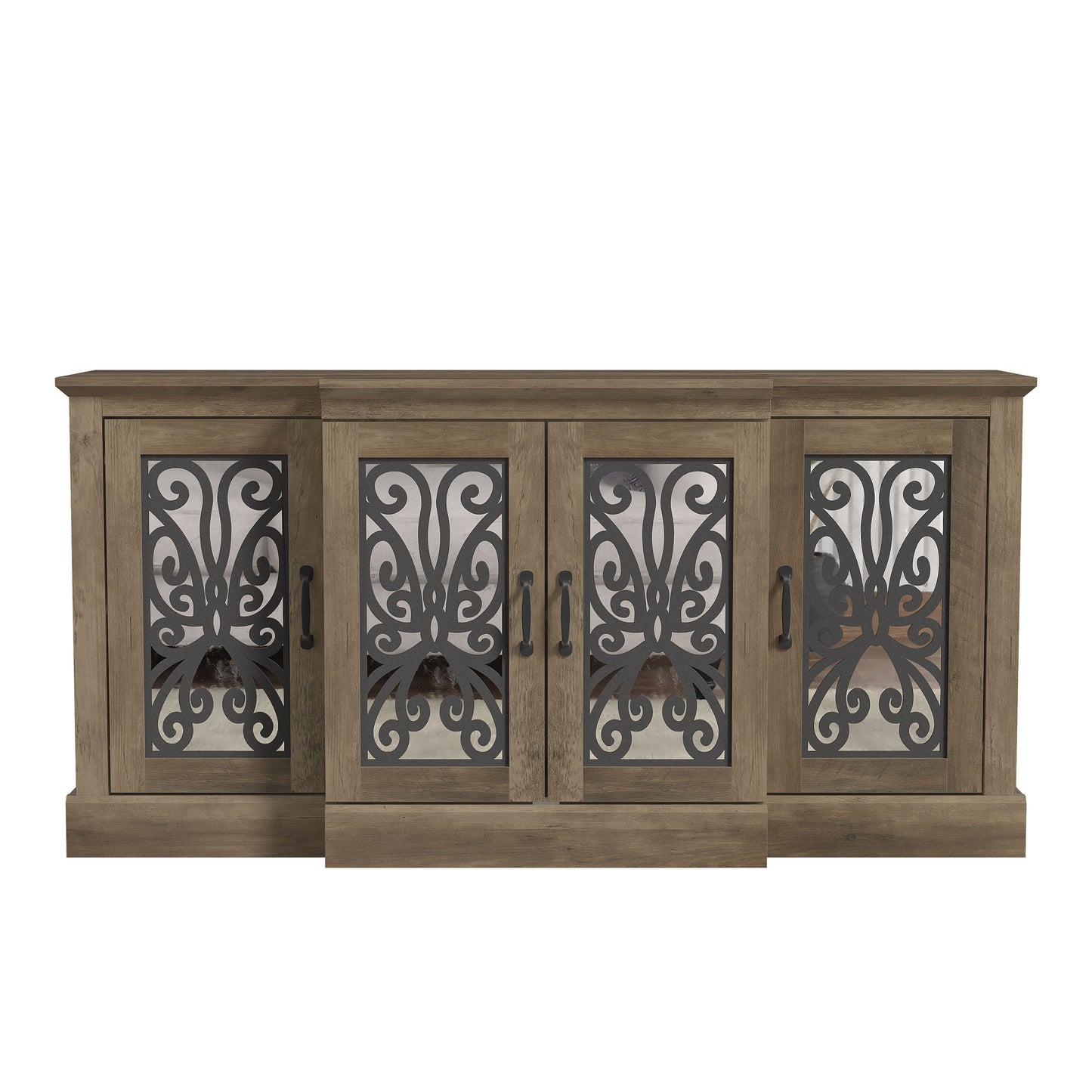 Galano Calidia 4 Door Wide Accent Sideboard - Knotty Oak