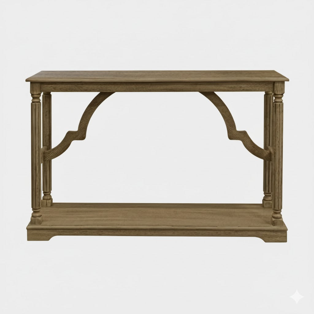 Galano Wood Console Table with Lower Shelf 45.9" W x 11.8" D x 29.9" H
