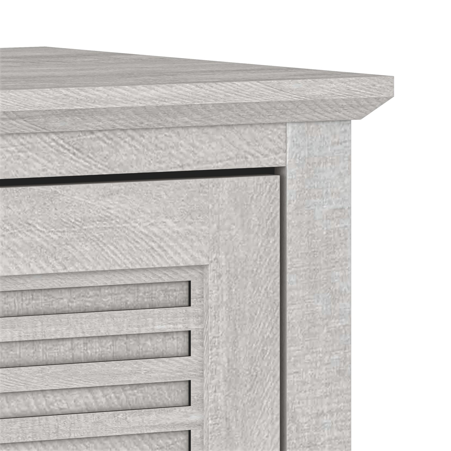 Galano sideboard with louvered doors in gray 60.4" W × 18.2" D × 29.3" H