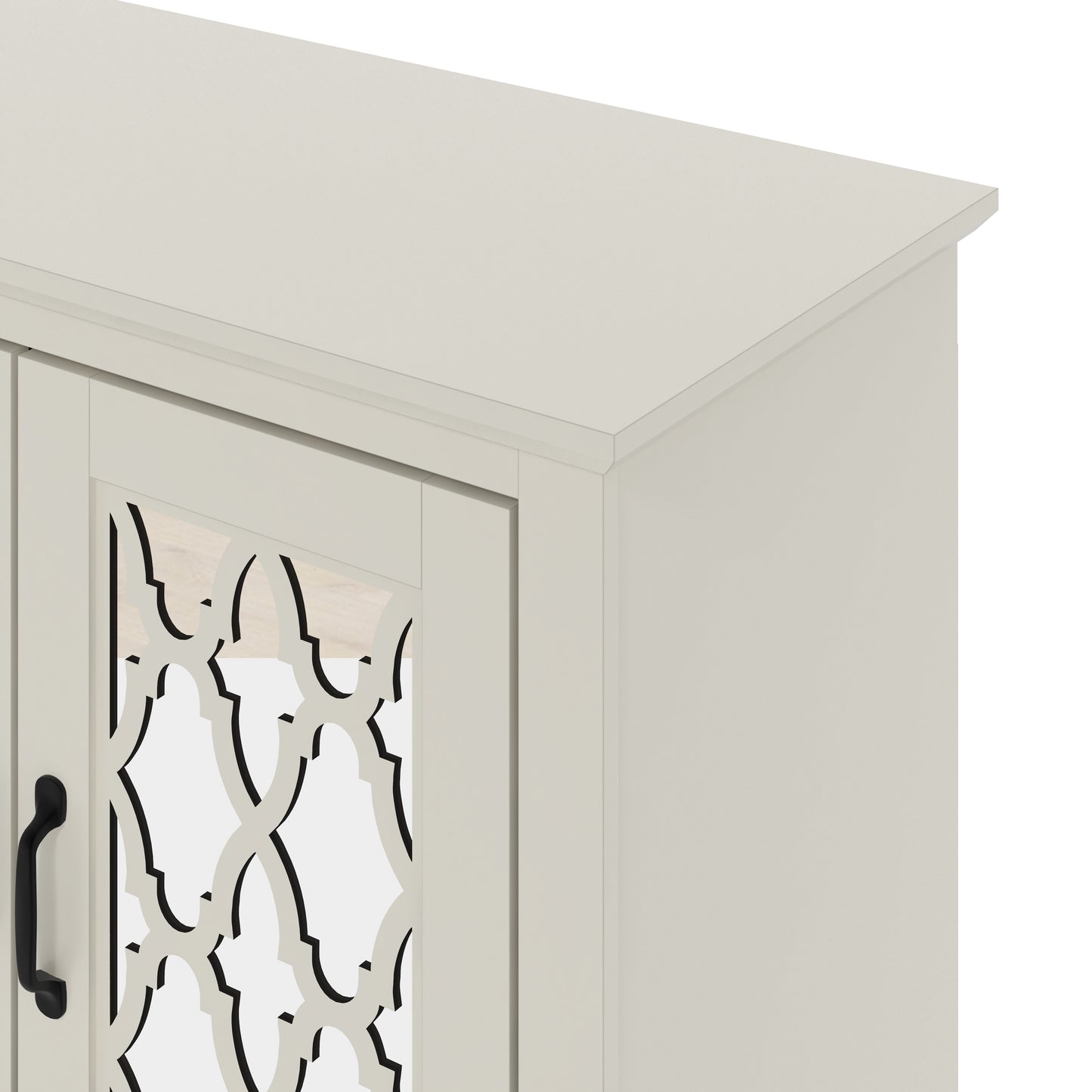 Galano TV Stand with Mirrored Door Storage 68.2" W × 17.1" D × 29.3" H