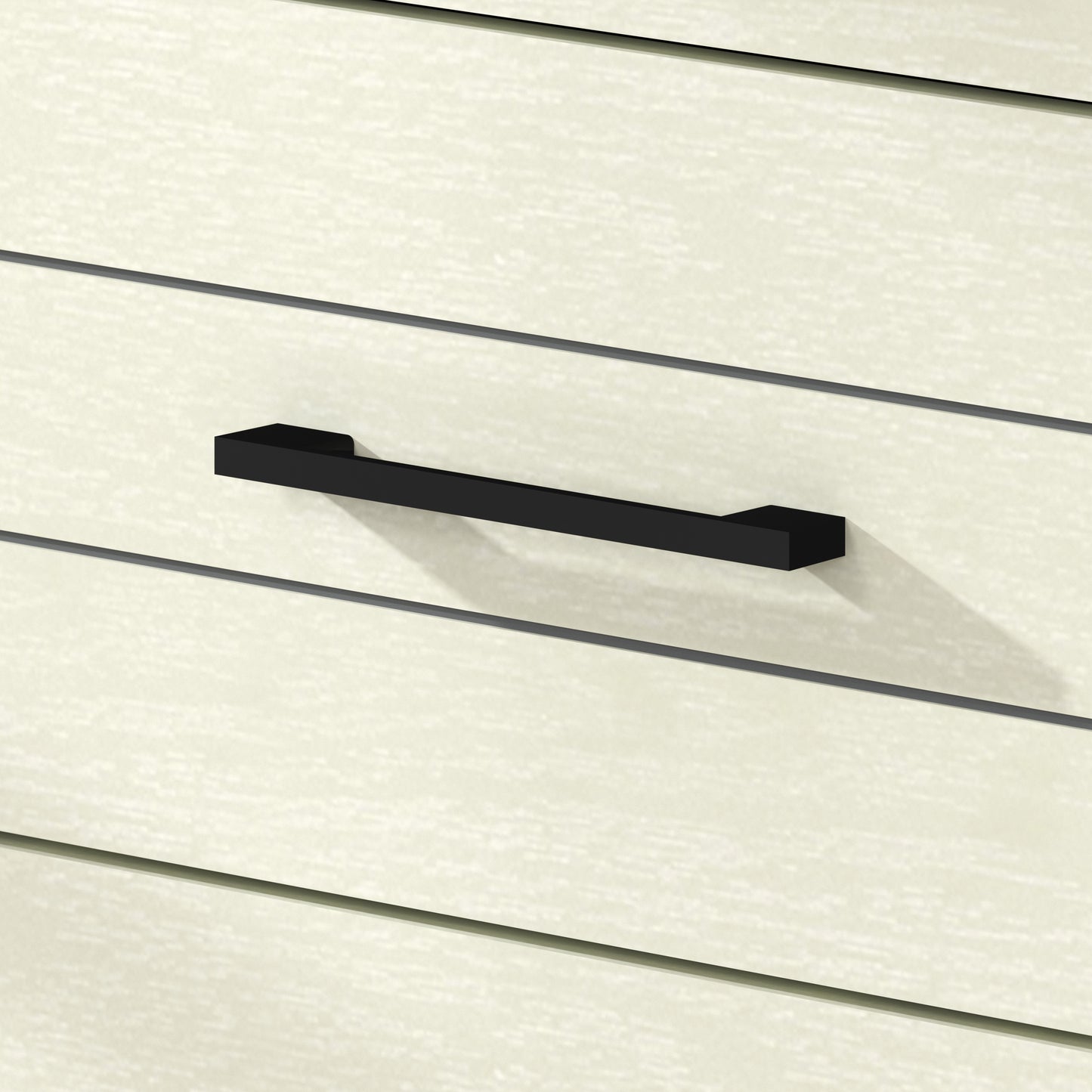 Galano 5-Drawer Dresser with Interlock Safety System in Pearl White Oak 30.7" W x 16.1" D x 45.8" H