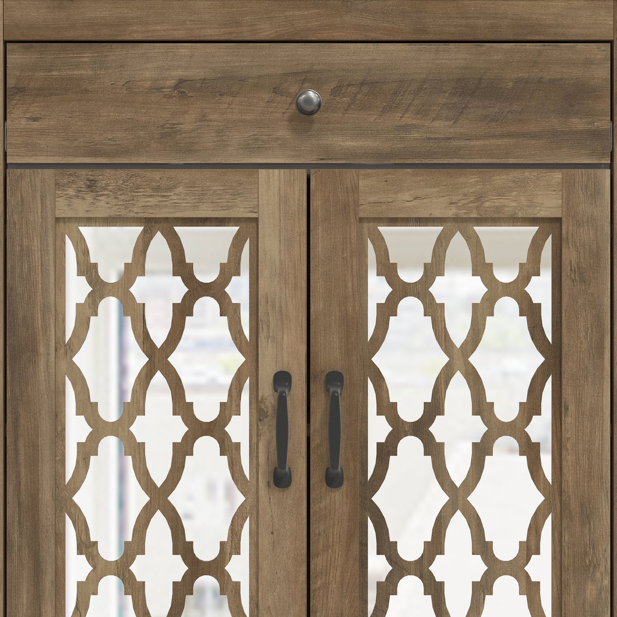 GALANO Accent Cabinet with 2 Doors, 1 Drawer and Adjustable Shelf, 35.4"