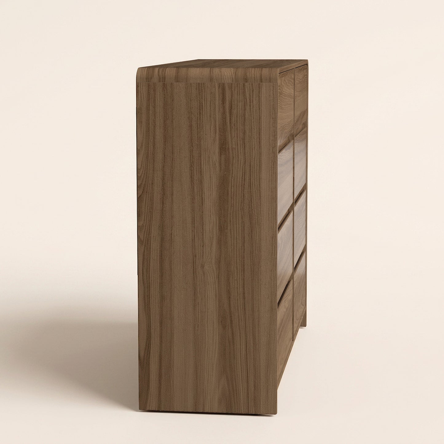 8-Drawer Dresser with Rounded Frame, 1-Piece, Umber Oak