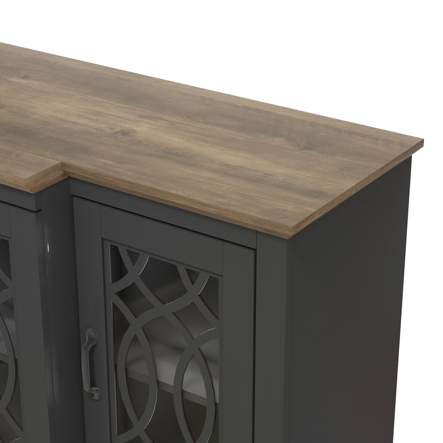 Galano sideboard with decorative cutout doors 60.4" W × 18.2" D × 29.3" H