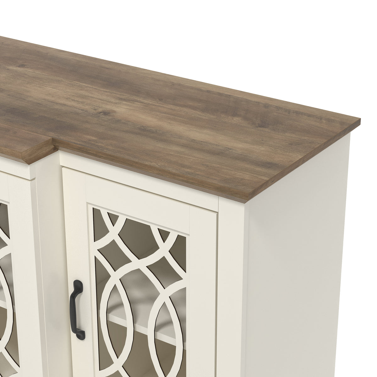 GALANO 60.4" Sideboard with 4 Doors and Adjustable Shelves