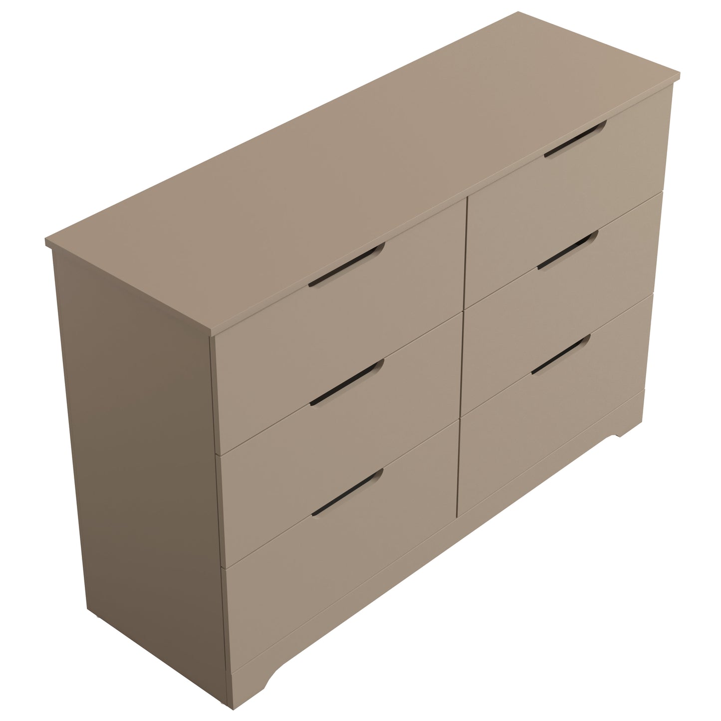 Galano 6 Drawer Dresser with Manufactured Wood Construction 47" W × 15.6" D × 31.7" H