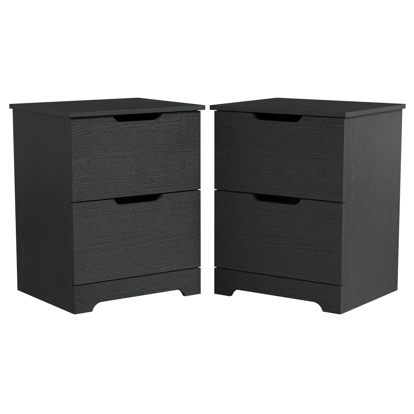 Galano 2-Drawer Nightstand Set of 2 with Cutout Handles 18.7" W × 15.7" D × 23.7" H