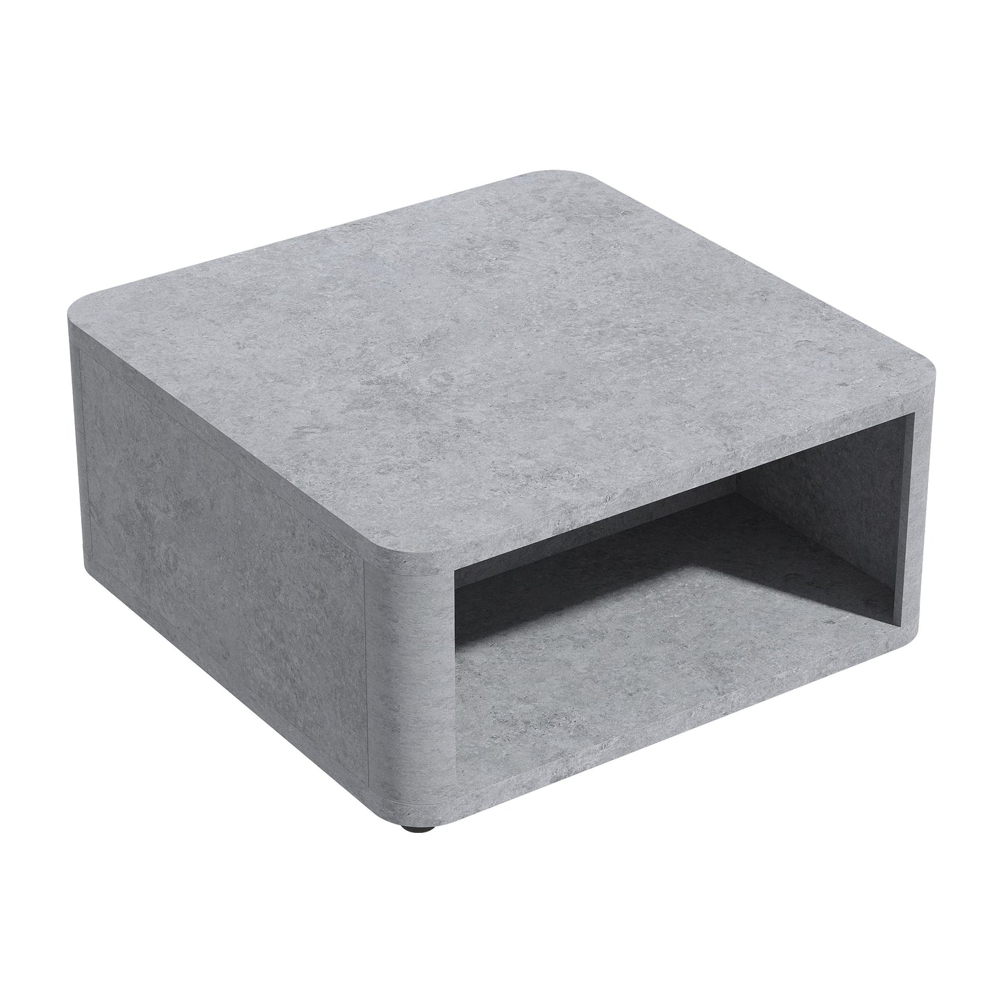 Galano Modern Wood Coffee Table with Storage Shelf 32" W × 32" D × 15" H