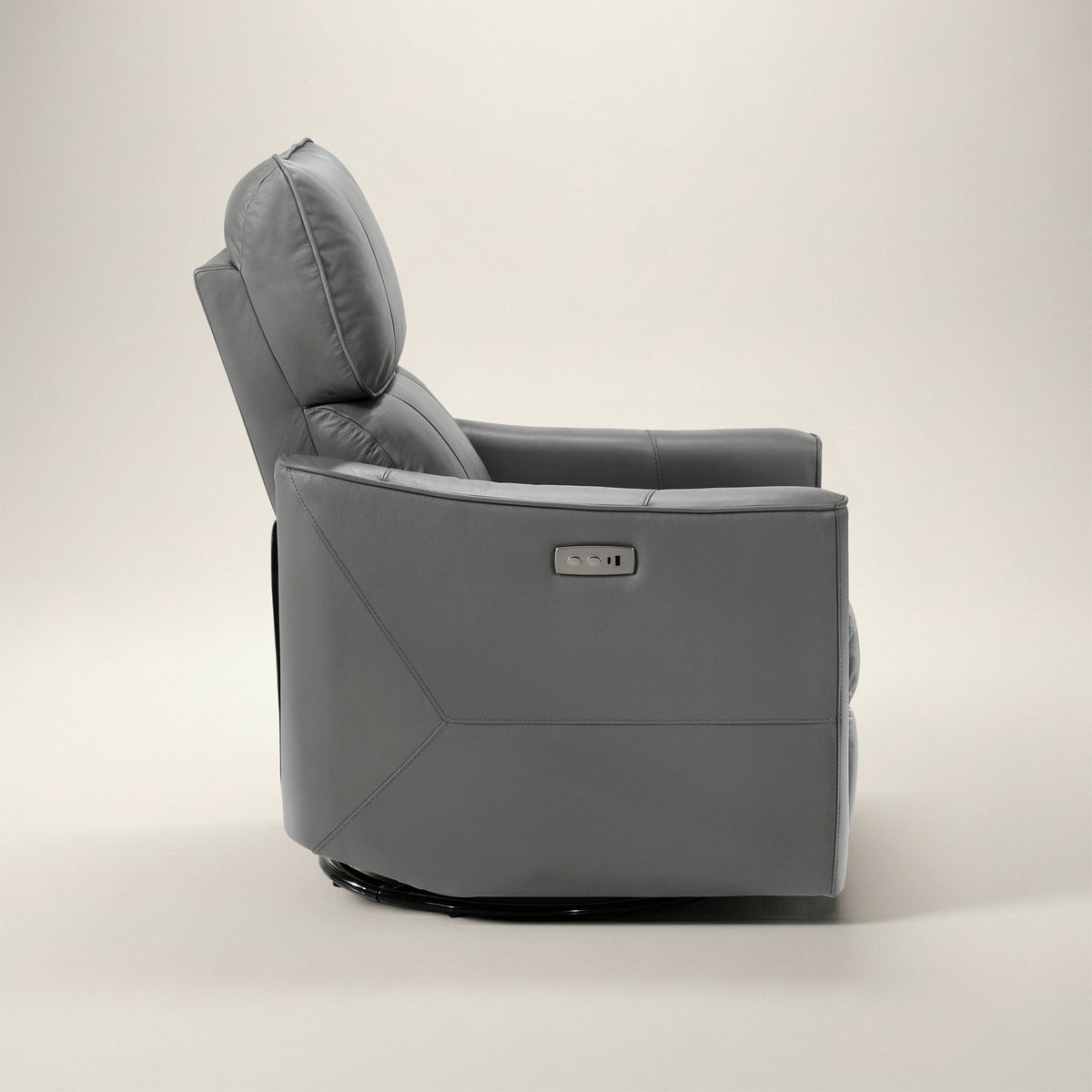 GALANO Genuine Leather Power Swivel Glider Recliner, 31.7 in, 1 Chair