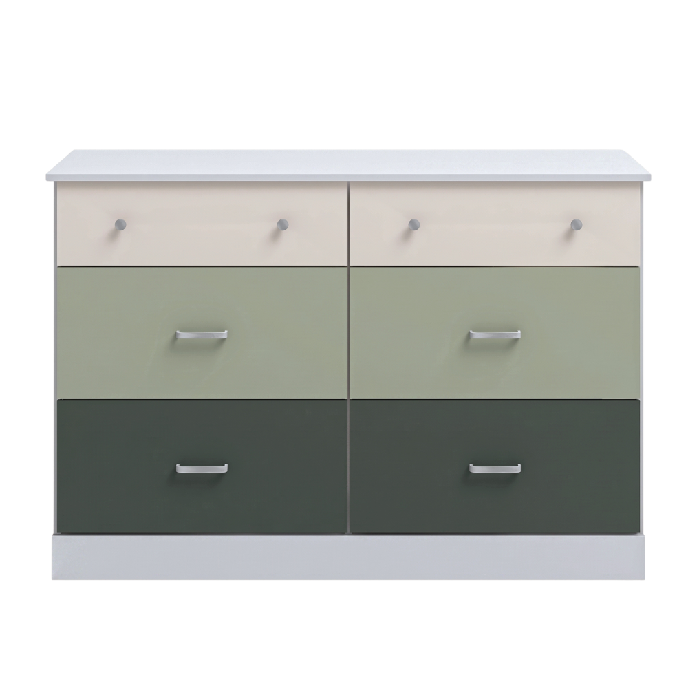 GALANO 6-Drawer Double Dresser with Interlocking Drawers, 47 in Wide