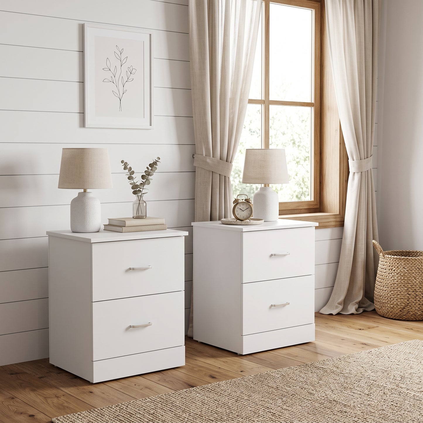 Galano Modern 3-Piece Dresser and Nightstand Set with 6-Drawer Dresser, Interlocking Drawer System and 2 Nightstands