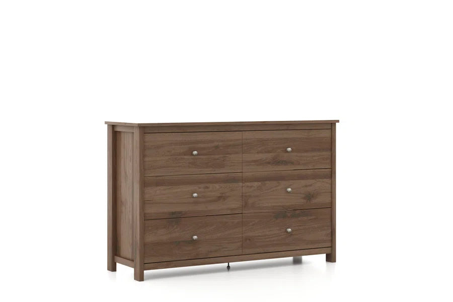 Galano 6 Drawer Standard Dresser with Manufactured Wood Construction 47.2" W