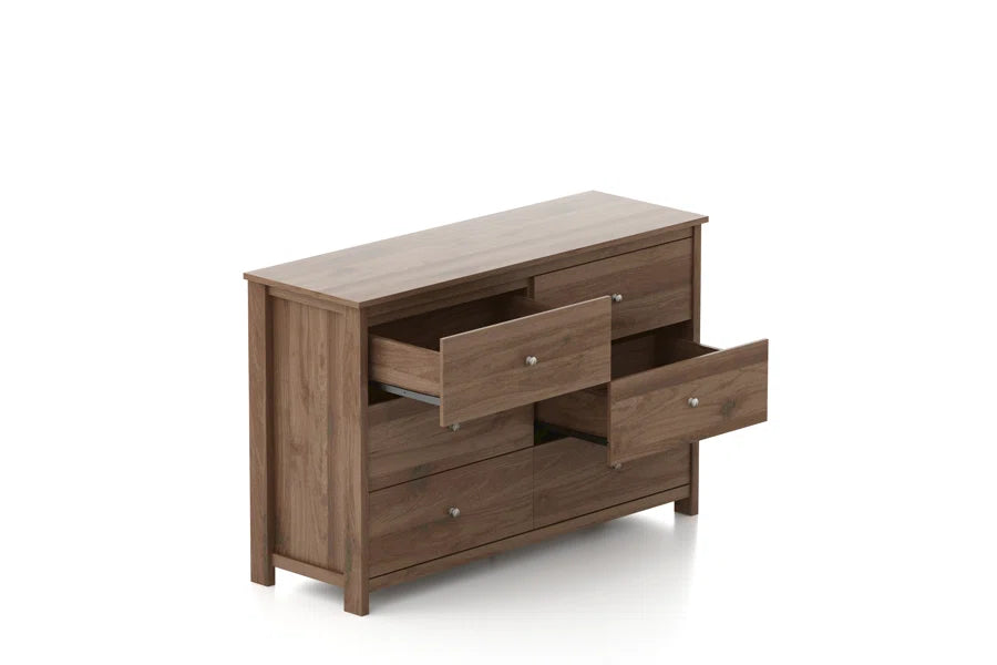 Galano 6 Drawer Standard Dresser with Manufactured Wood Construction 47.2" W