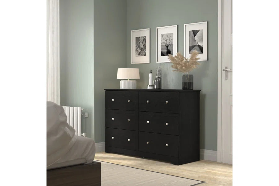 Galano 6-Drawer Double Dresser with Interlock Safety 47.0" W × 15.6" D × 31.7" H