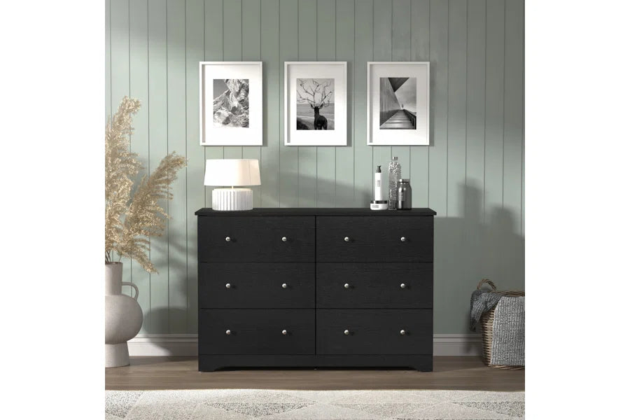 Galano 6-Drawer Double Dresser with Interlock Safety 47.0" W × 15.6" D × 31.7" H
