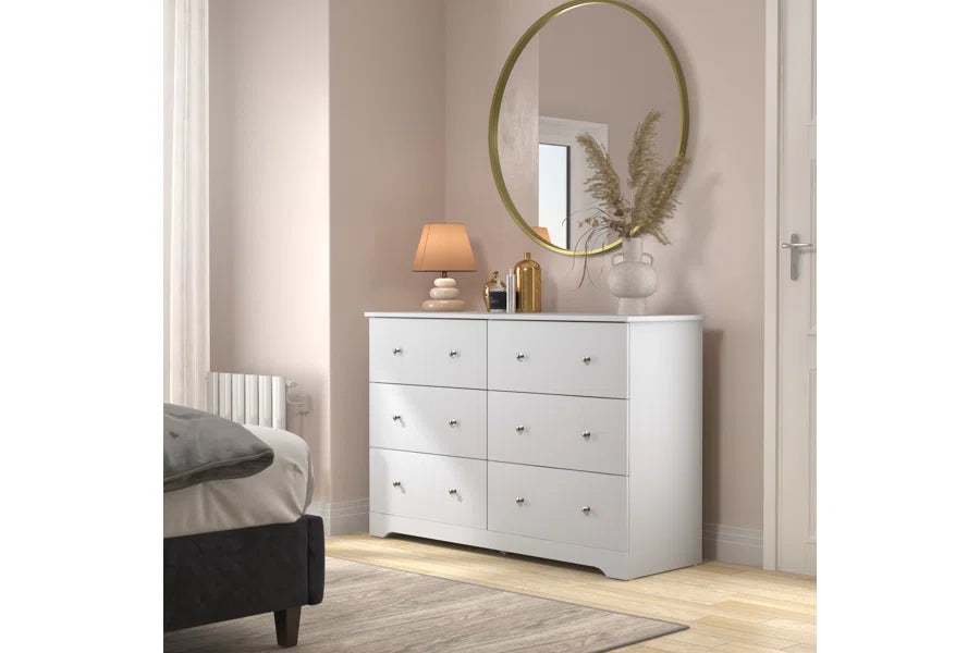 Galano 6-Drawer Double Dresser with Interlock Safety 47.0" W × 15.6" D × 31.7" H
