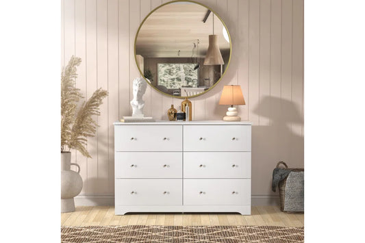 Galano 6-Drawer Double Dresser with Interlock Safety 47.0" W × 15.6" D × 31.7" H