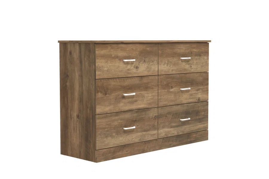 Galano 6-Drawer Double Dresser with Interlock Safety 47.0" W × 15.6" D × 31.7" H