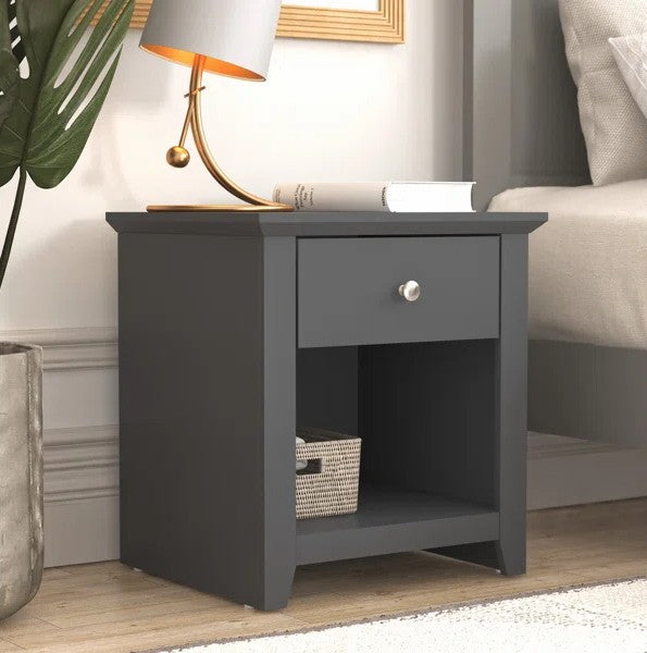 Galano Modern 1-Drawer Nightstand with Open Storage 19.3" W × 16.9" D × 20.9" H