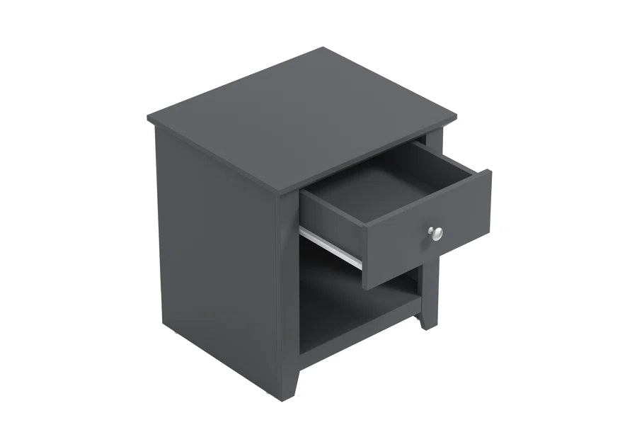 Galano Modern 1-Drawer Nightstand with Open Storage 19.3" W × 16.9" D × 20.9" H