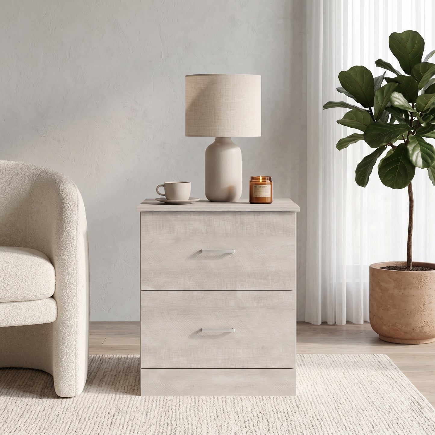 Galano Modern 3-Piece Dresser and Nightstand Set with 6-Drawer Dresser, Interlocking Drawer System and 2 Nightstands