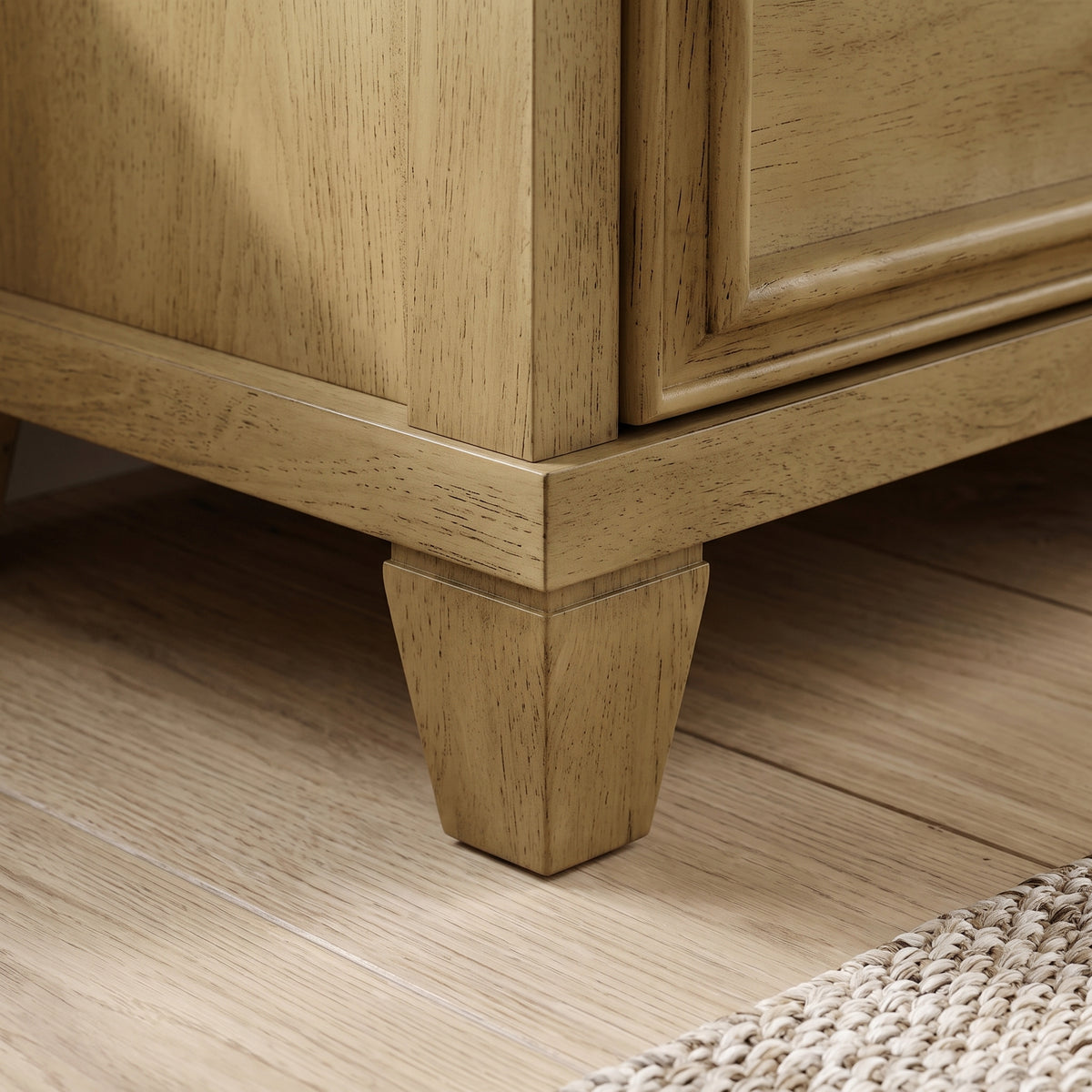 Galano 54.9" W Traditional 6 Drawer Dresser with Solid Wood Feet and Interlocking Drawers