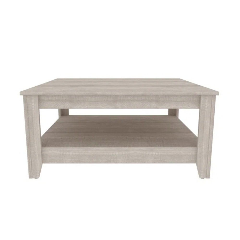 GALANO Coffee Table with Storage Shelf, 34.8" Square, 1-Piece