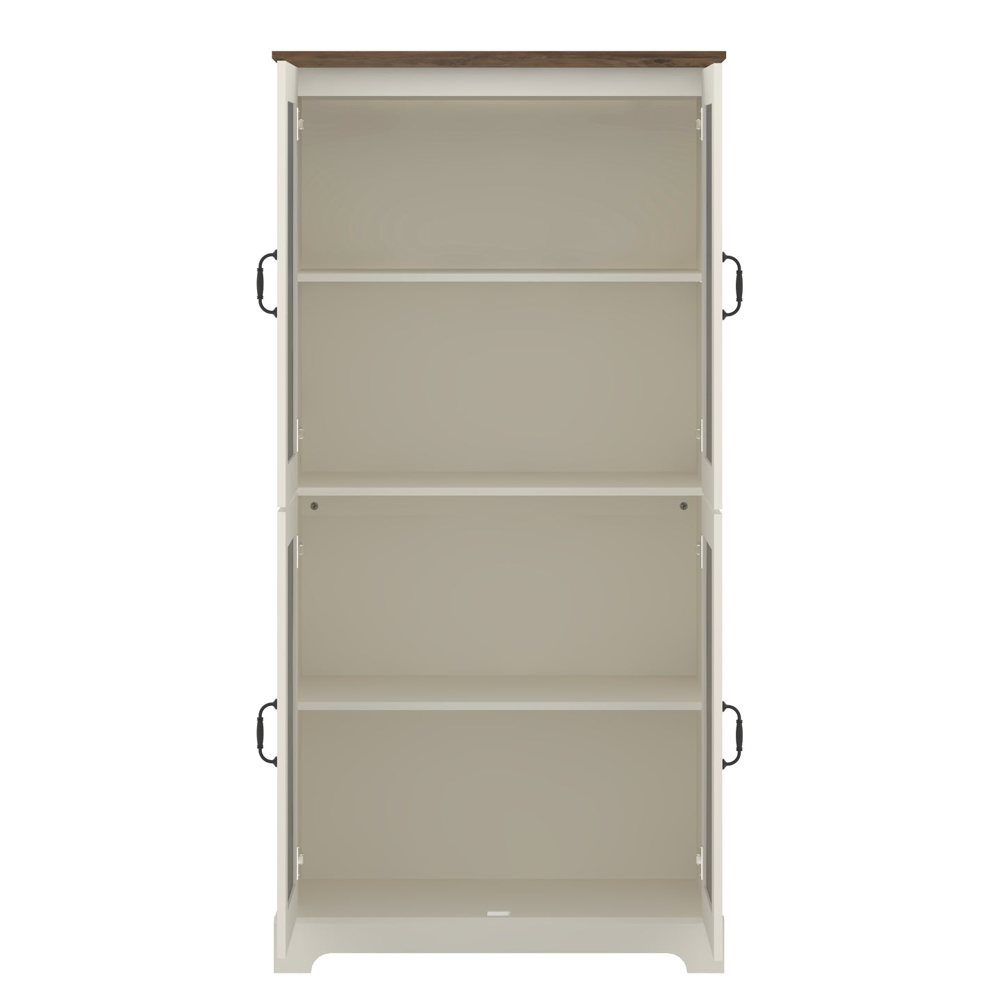 Galano 4-Door Kitchen Pantry with Adjustable Shelves, 31.4" W x 15.7" D x 63.6" H