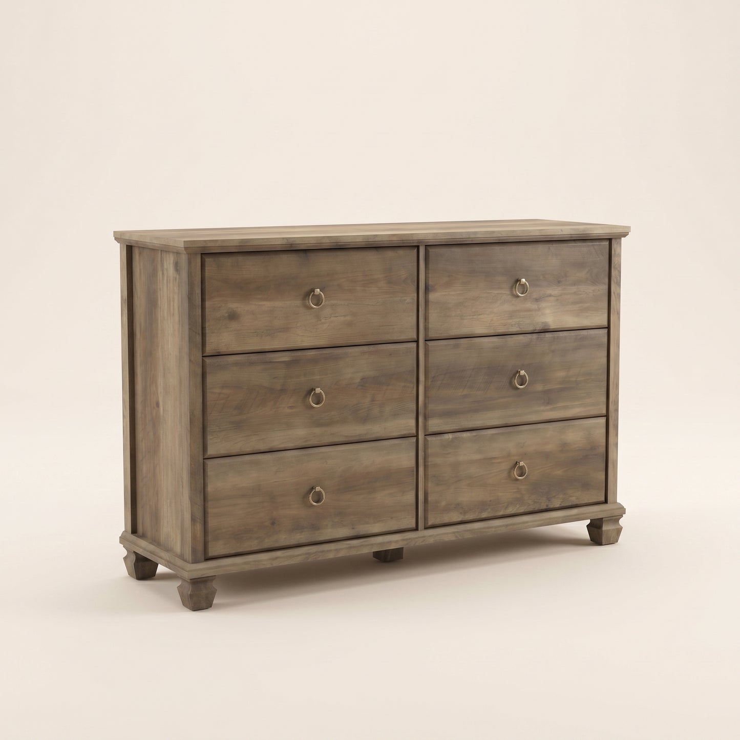 6-Drawer Double Dresser with Interlock System