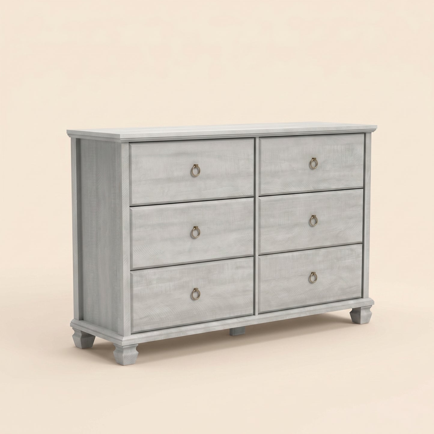 6-Drawer Double Dresser with Interlock System
