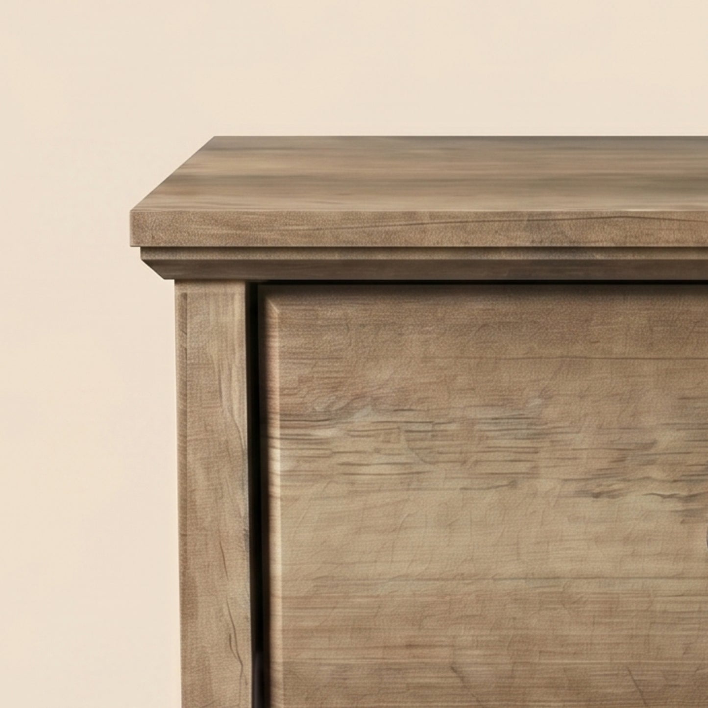2-Drawer Nightstand Set of 2 with Solid Wood Tapered Legs, Knotty Oak