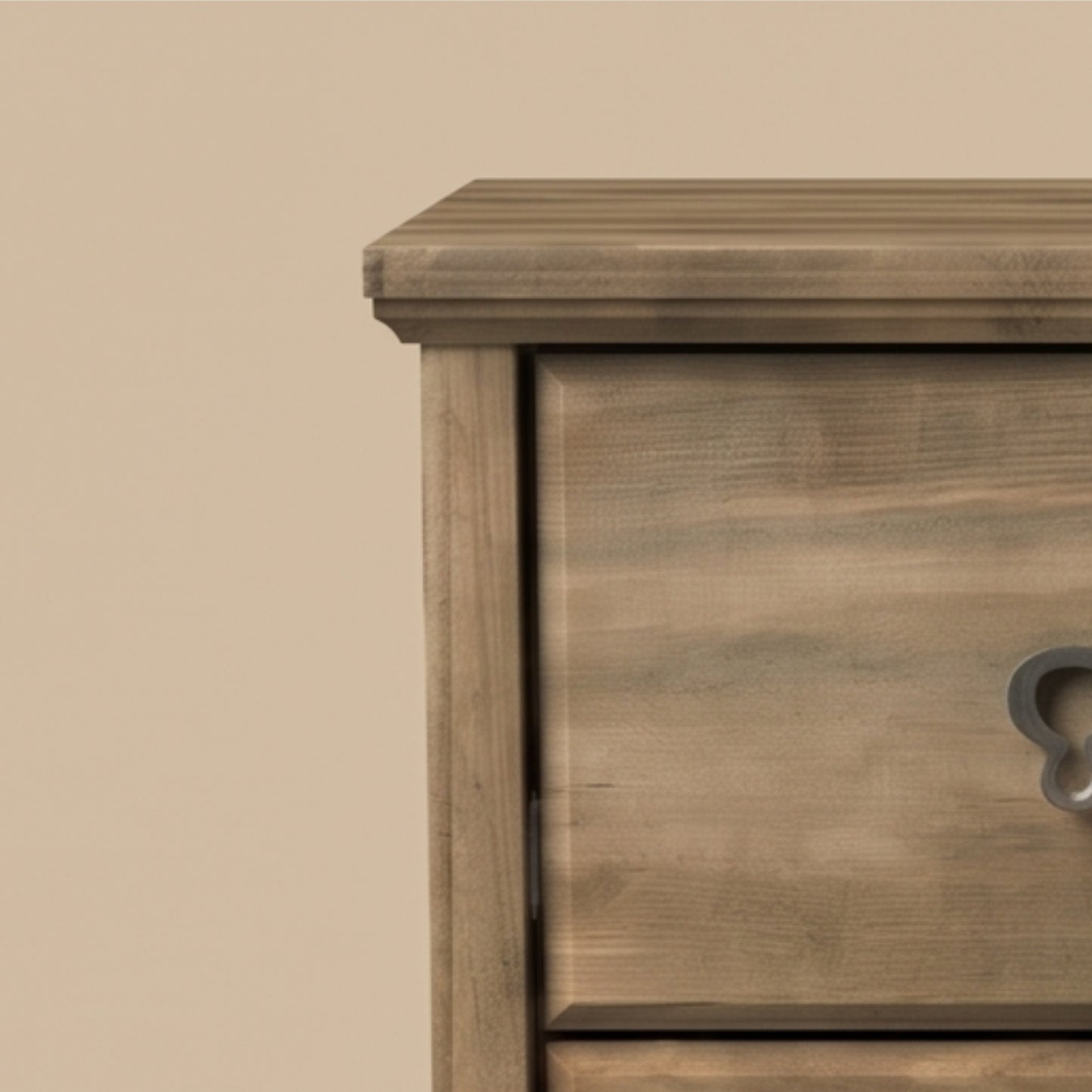 5-Drawer Chest with Interlock and Solid Wood Tapered Legs, Knotty Oak