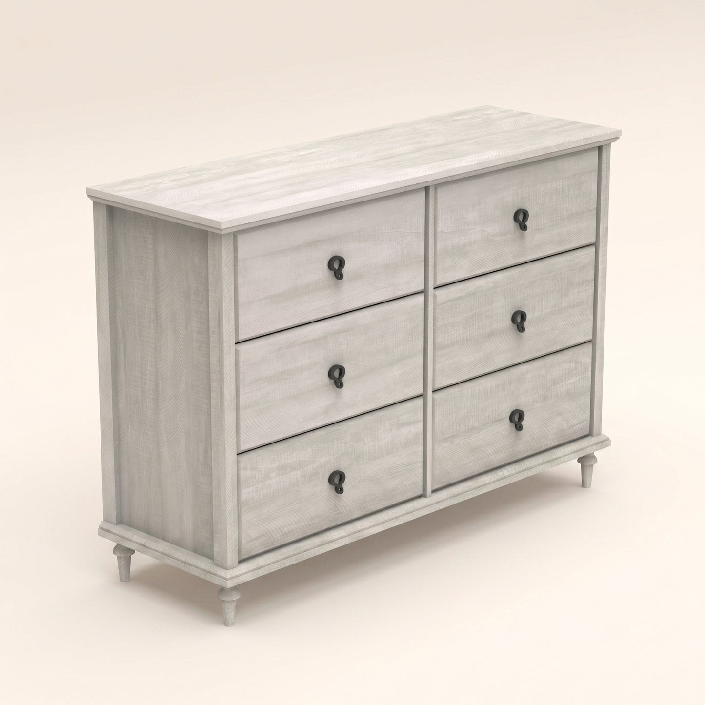 6-Drawer Double Dresser with Interlock System