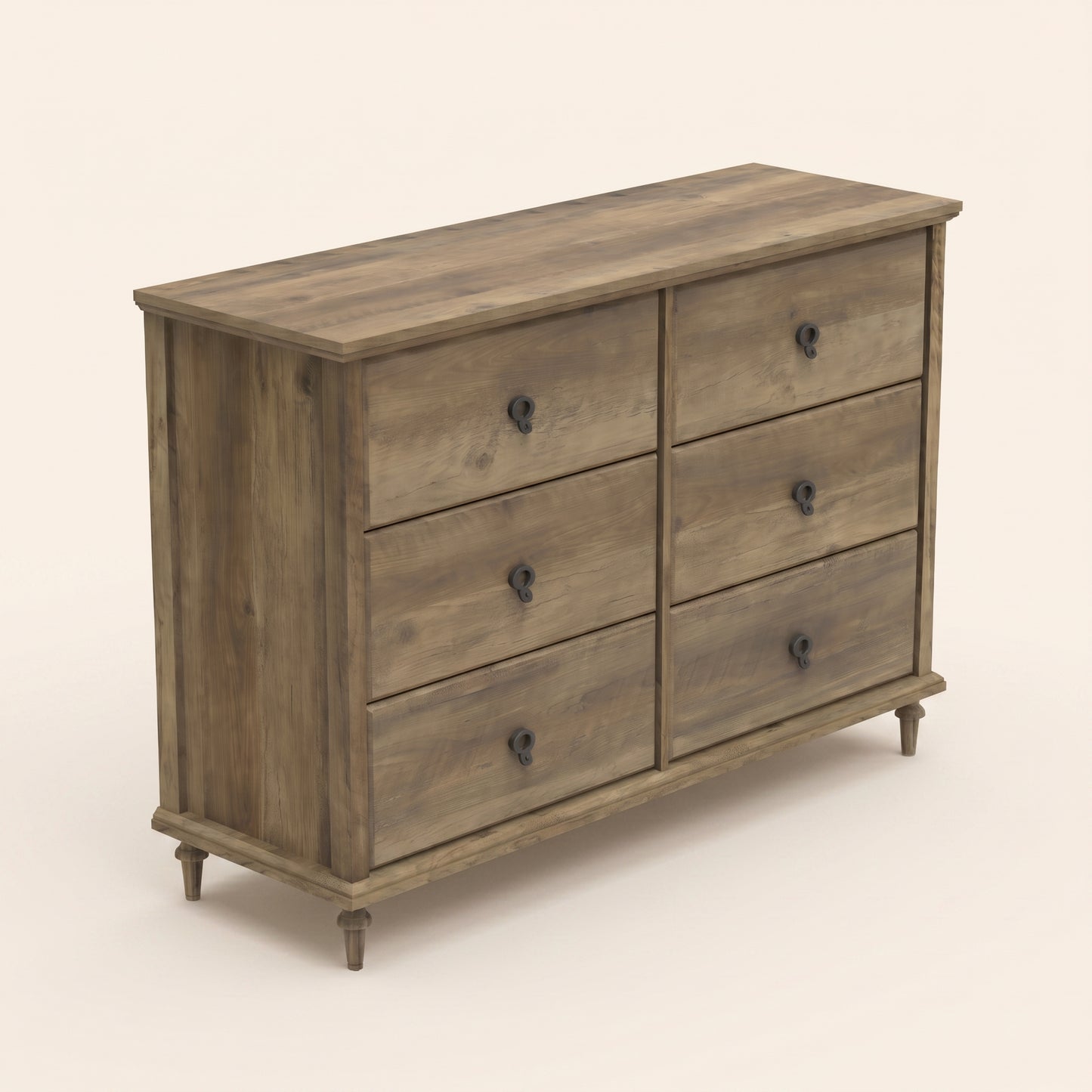 6-Drawer Double Dresser with Interlock System