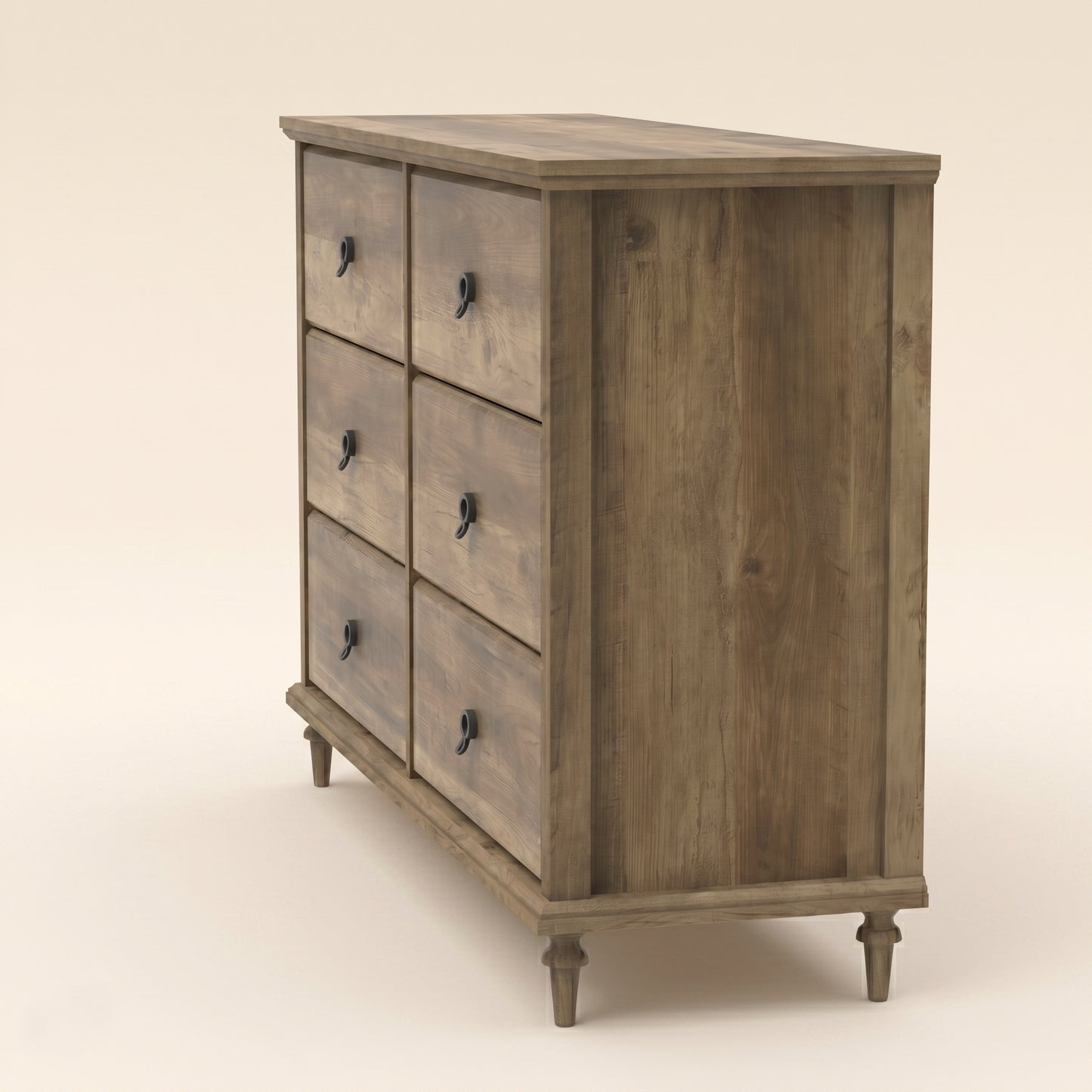 6-Drawer Double Dresser with Interlock System