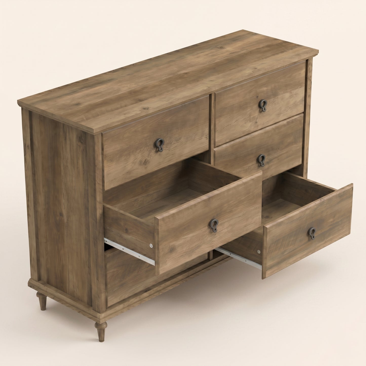 6-Drawer Double Dresser with Interlock System
