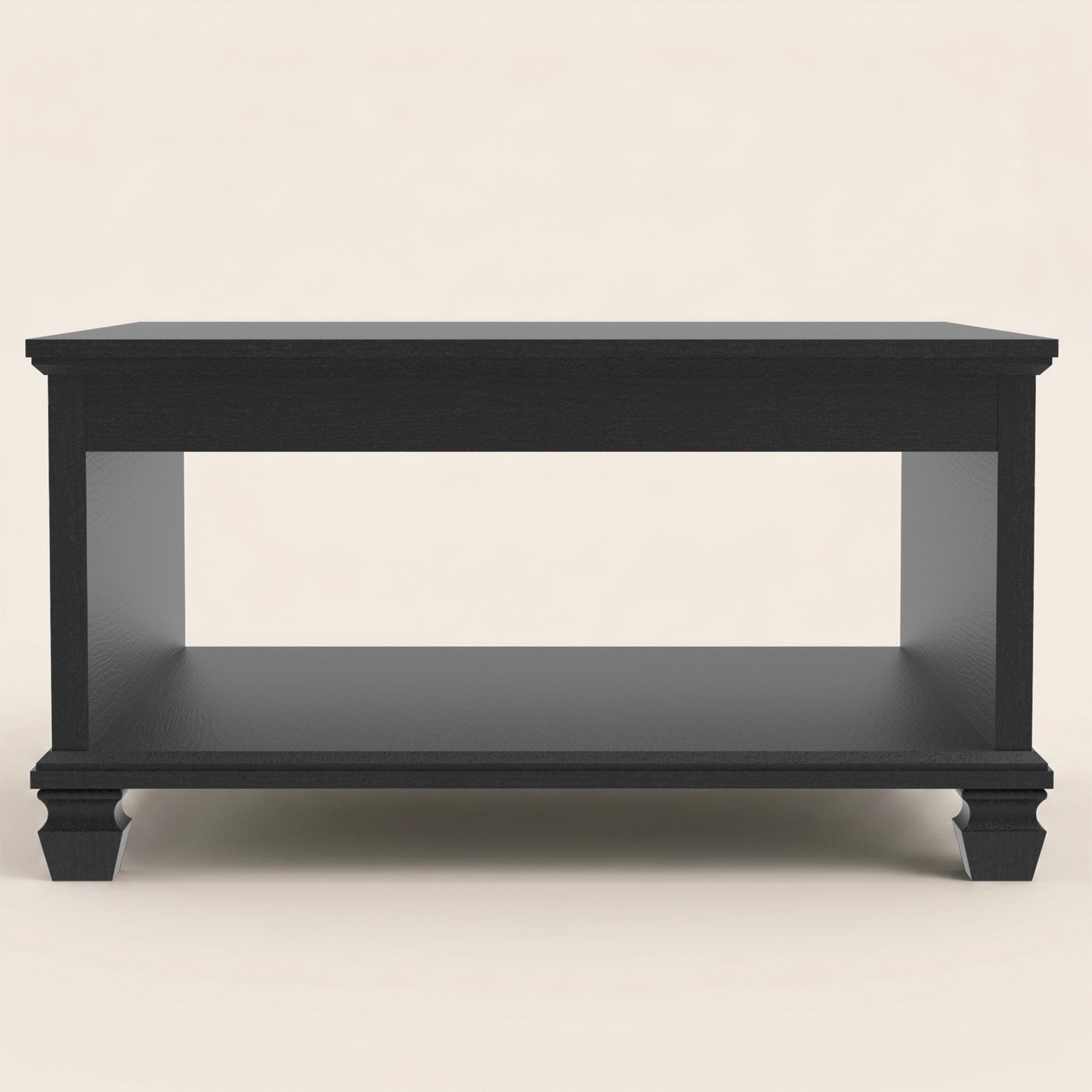 Square Coffee Table with Open Shelf, 1-Piece