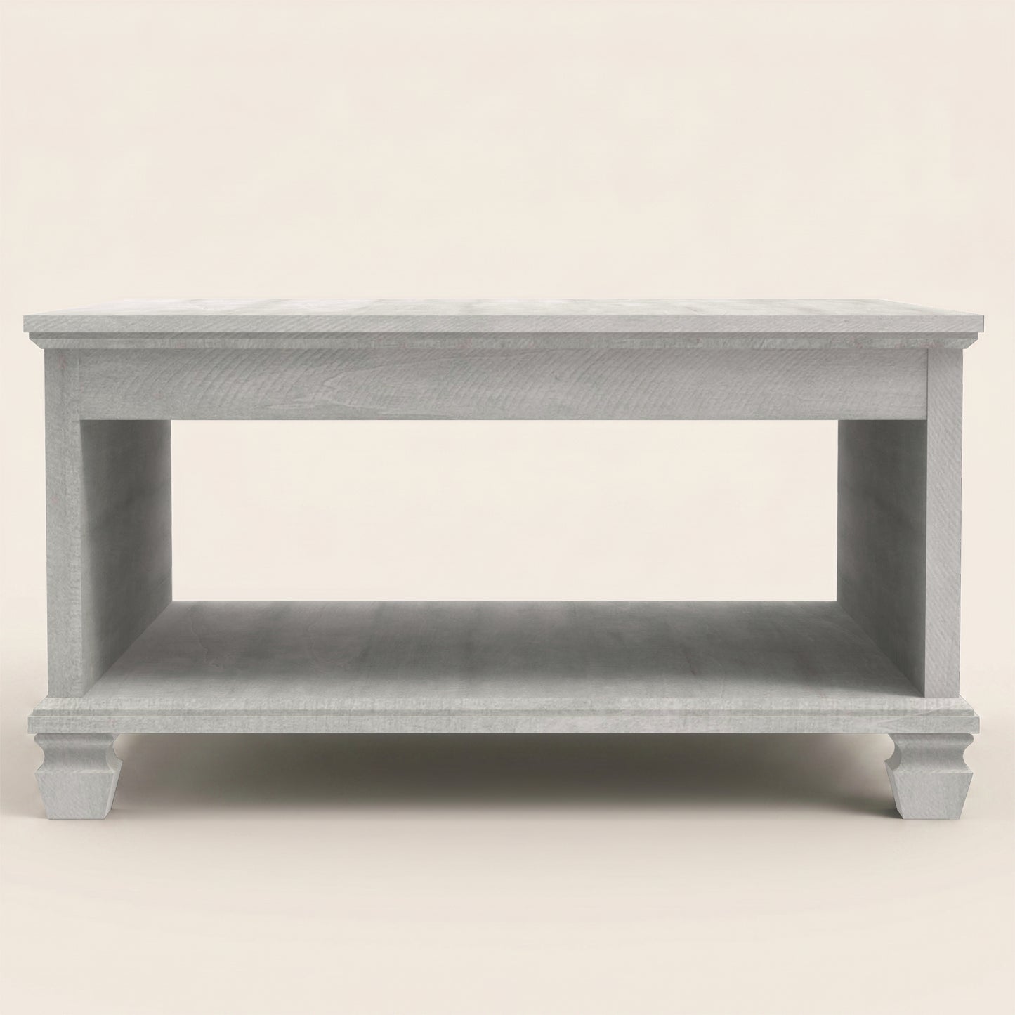 Square Coffee Table with Open Shelf, 1-Piece