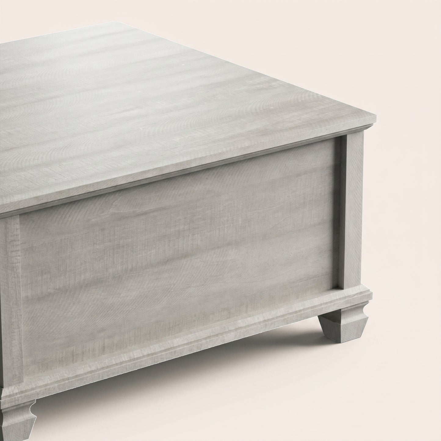 Square Coffee Table with Open Shelf, 1-Piece